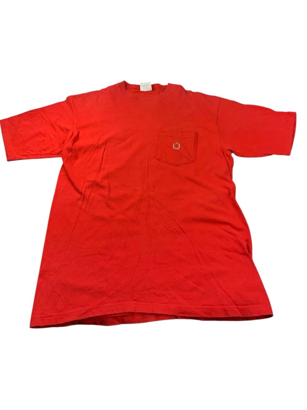 Vintage Tommy Hilfiger USA Pocket T Shirt Red Embroidered Logo Mens Medium